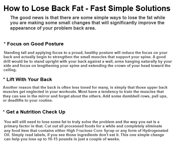 Adult Training Courses How To Loose Back Fat